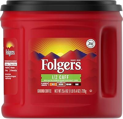 Folgers Half Caff Medium Roast Coffee, 25.4 oz