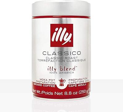 Illy Moka Medium Roast Ground Coffee, 8.8oz x2