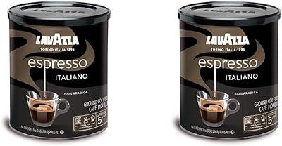 Lavazza Caffe Espresso Ground Coffee, 8oz, 2 Pack