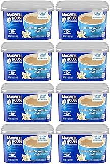 Maxwell House Sugar-Free French Vanilla Instant Coffee, 4 oz Can, 8 Pack