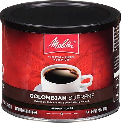 Melitta Colombian Supreme Coffee, 22 oz