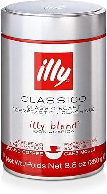 illy Classico Medium Roast Espresso, 8.8oz x4